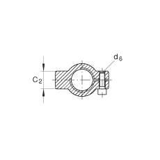 液壓桿端軸承 GIHNRK70-LO, 根據(jù) DIN ISO 12 240-4 標(biāo)準(zhǔn)，帶右旋螺紋夾緊裝置，需維護(hù)