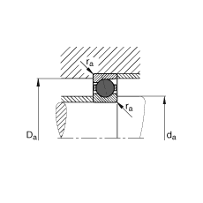 主軸軸承 HCB7207-E-T-P4S, 調節(jié)，成對或單元安裝，接觸角 α = 25°，陶瓷球，限制公差