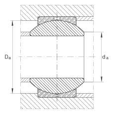 關節軸承 GE16-PB, 根據 DIN ISO 12 240-1 標準，尺寸系列 K，需維護